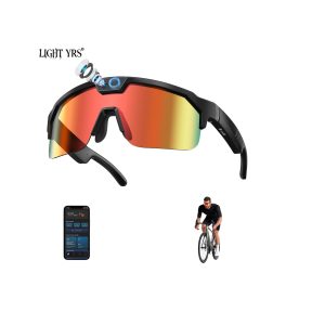 AI Smart Glasses with 30MP Camera, 4K HD Video Recording and Bluetooth Sport Glasses with ChatGPT Voice Real-Time Translation,IP66 UV400 Sunglasses for Baseball, Cycling & Hiking