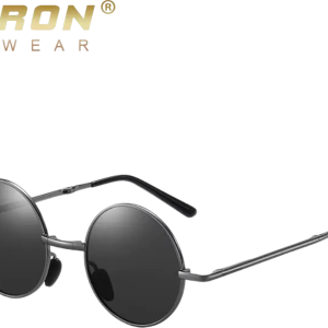 2026 New Polarized Metal Sunglasses Men's and Women's Fashion Round Frame Sunglasses Cross border Foldable Crown Prince Glasses