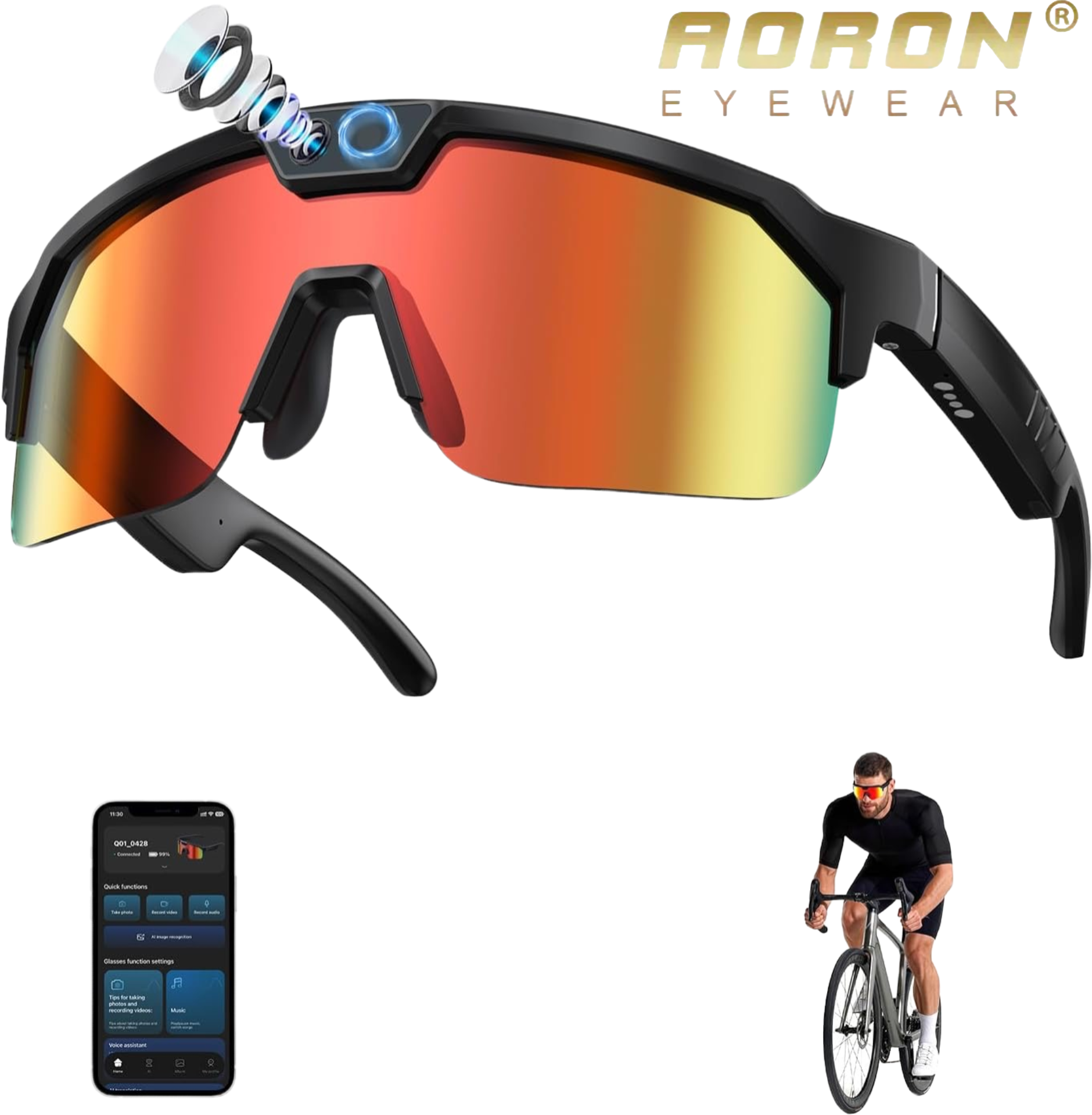 2026 Latest AI Intelligent Glasses Outdoor Shipping Glasses Sunglasses AI Smart Glasses vs GoPro for hiking  Meta Glasses